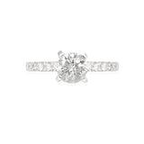 Anillo de Compromiso Diamante Central .80 ct, Diamantes Laterales .24 ctw