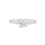Anillo de Compromiso Diamante Central .52 ct, Diamantes Laterales .20 ctw
