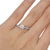 Anillo de Compromiso Diamante Central .52 ct, Diamantes Laterales .20 ctw