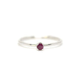 Anillo Oro Blanco con Rubí .05 ct