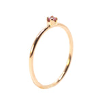 Anillo Oro Rosa con Turmalina Rosa .05 ct
