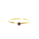 Anillo Oro Amarillo con Amatista .05 ct