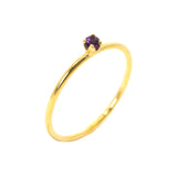 Anillo Oro Amarillo con Amatista .05 ct