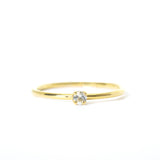 Anillo Oro Amarillo con Aquamarina .05 ct
