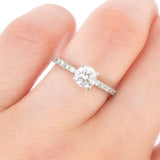 Anillo de Compromiso Diamante Central .50 ct, Diamantes Laterales .14 ctw