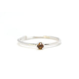 Anillo Oro Blanco con Citrina .05 ct