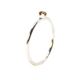 Anillo Oro Blanco con Citrina .05 ct