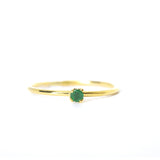 Anillo Oro Amarillo con Esmeralda .05 ct