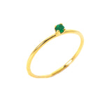 Anillo Oro Amarillo con Esmeralda .05 ct