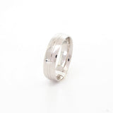 H28 Argolla Caballero Oro Blanco 6mm