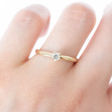 Solitario Oro Amarillo Diamante .15 ct