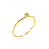 Anillo Oro Amarillo con Peridoto .05 ct