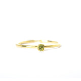 Anillo Oro Amarillo con Peridoto .05 ct