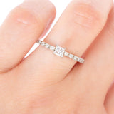Anillo de Compromiso Diamante Central Princess .15 ct, Diamantes Laterales .12 ctw