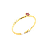 Anillo Oro Amarillo con Turmalina Rosa .05 ct