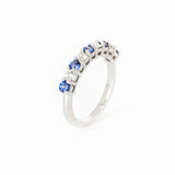 Churumbela Oro Blanco Diamante .20 ctw y Zafiro .25 ctw