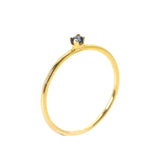 Anillo Oro Amarillo con Zafiro .05 ct